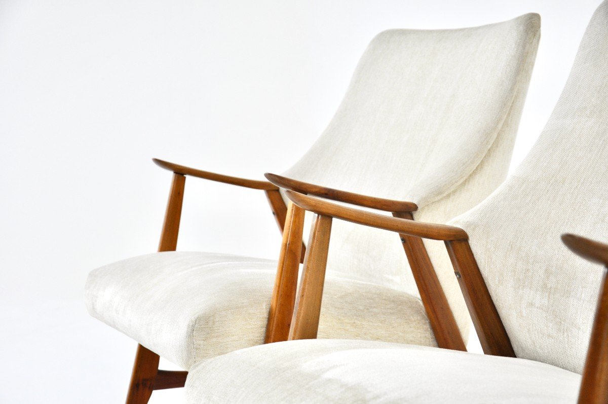 Pair Of Scandinavian Armchairs, 1960s-photo-4