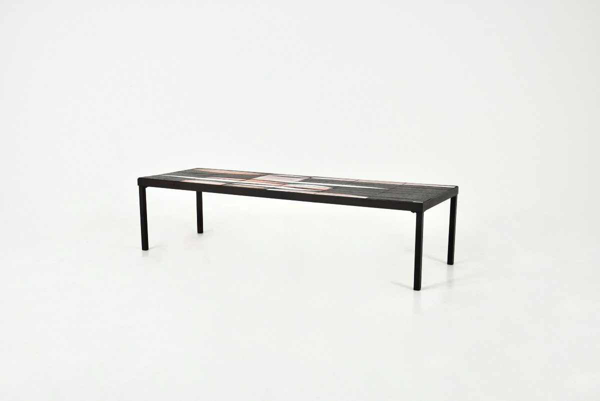 “navette” Coffee Table By Roger Capron, 1950s-photo-2