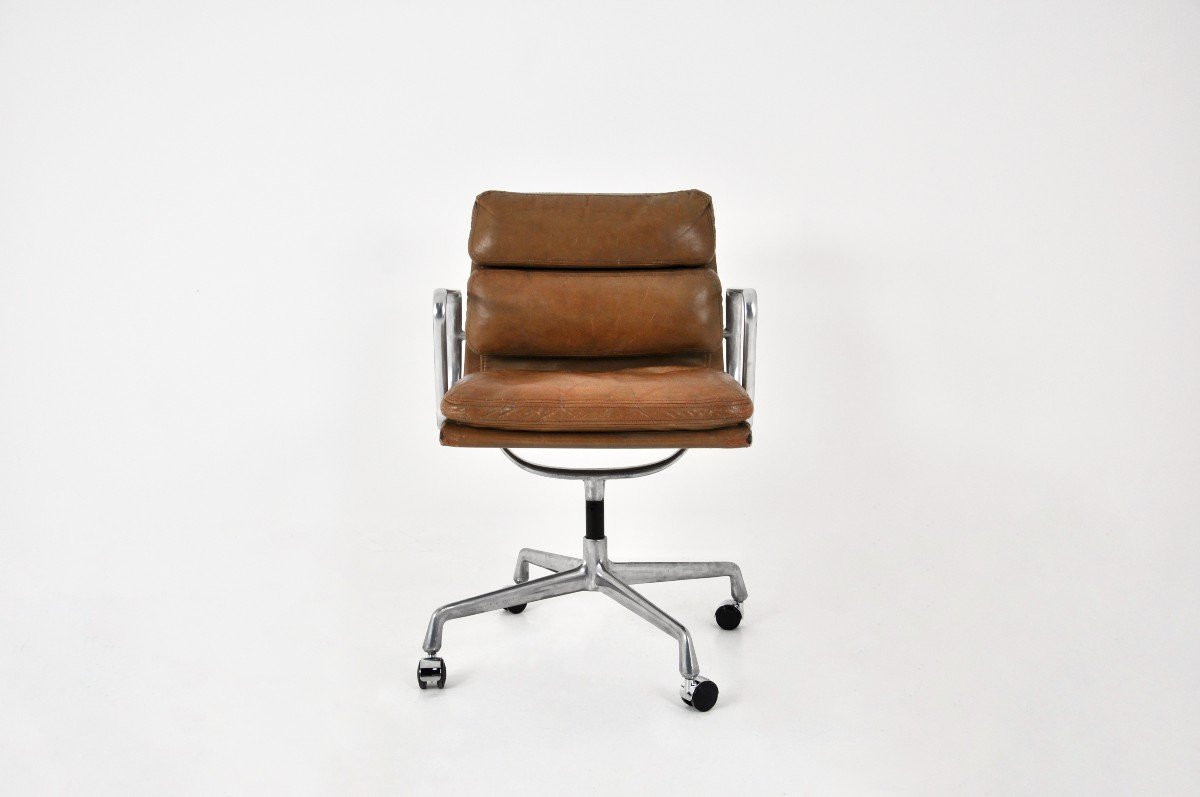 Leather Office Chair By Charles And Ray Eames For Herman Miller, 1970s-photo-2