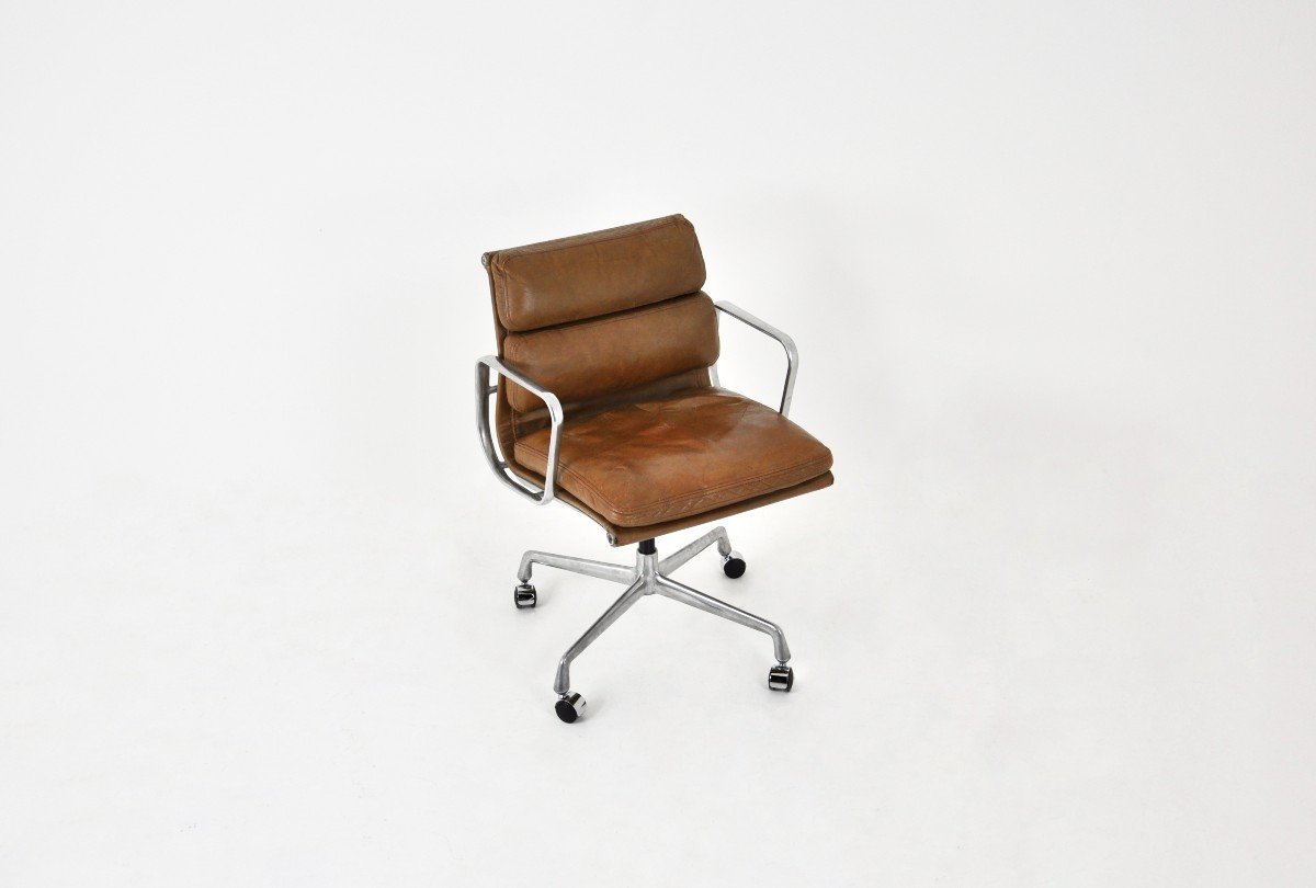 Leather Office Chair By Charles And Ray Eames For Herman Miller, 1970s-photo-1