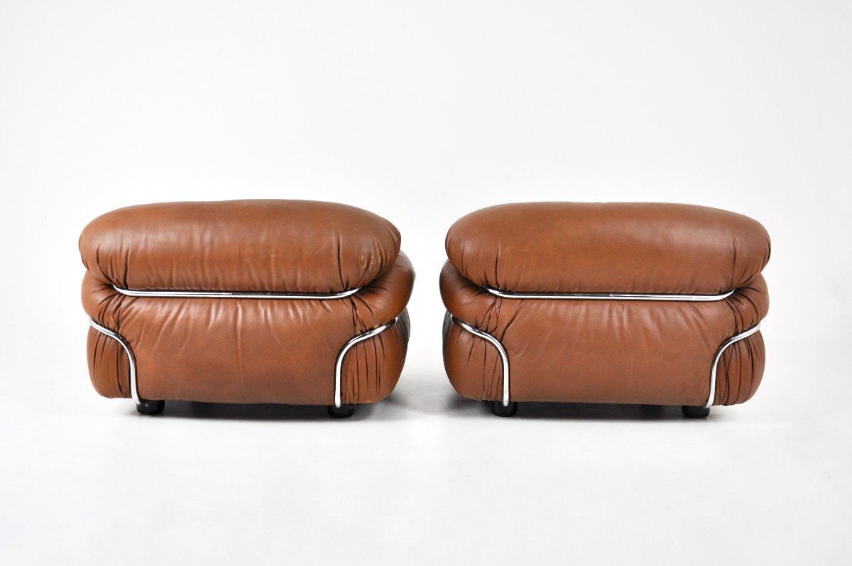 Ensemble De 2 Fauteuils "sesann" De Gianfranco Frattini Pour Cassina, 1970s-photo-3