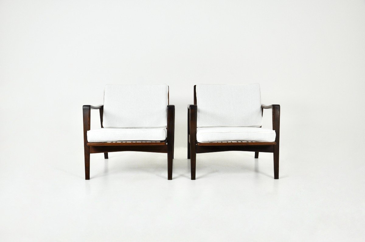 Ensemble De 2 Fauteuils De Salon d'Arne Wahl Iversen Pour Komfort, 1950s-photo-2