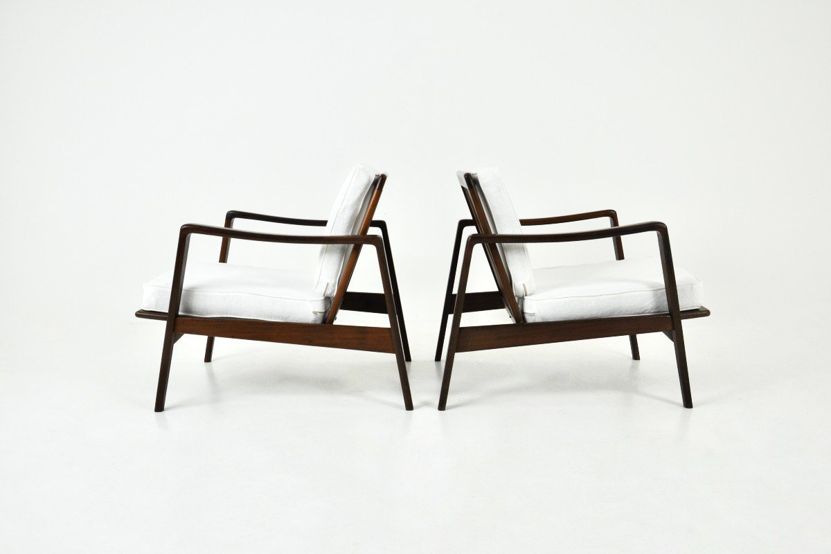 Ensemble De 2 Fauteuils De Salon d'Arne Wahl Iversen Pour Komfort, 1950s-photo-3