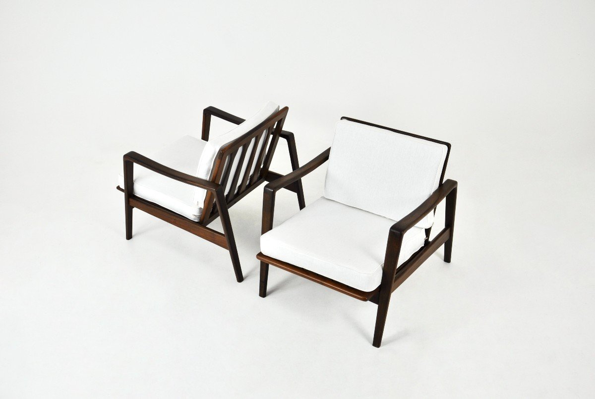 Ensemble De 2 Fauteuils De Salon d'Arne Wahl Iversen Pour Komfort, 1950s-photo-1