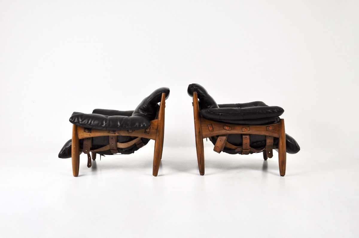 Ensemble De 2 Fauteuils « Sheriff » De Sergio Rodrigues Pour Isa Bergamo, 1960s-photo-4