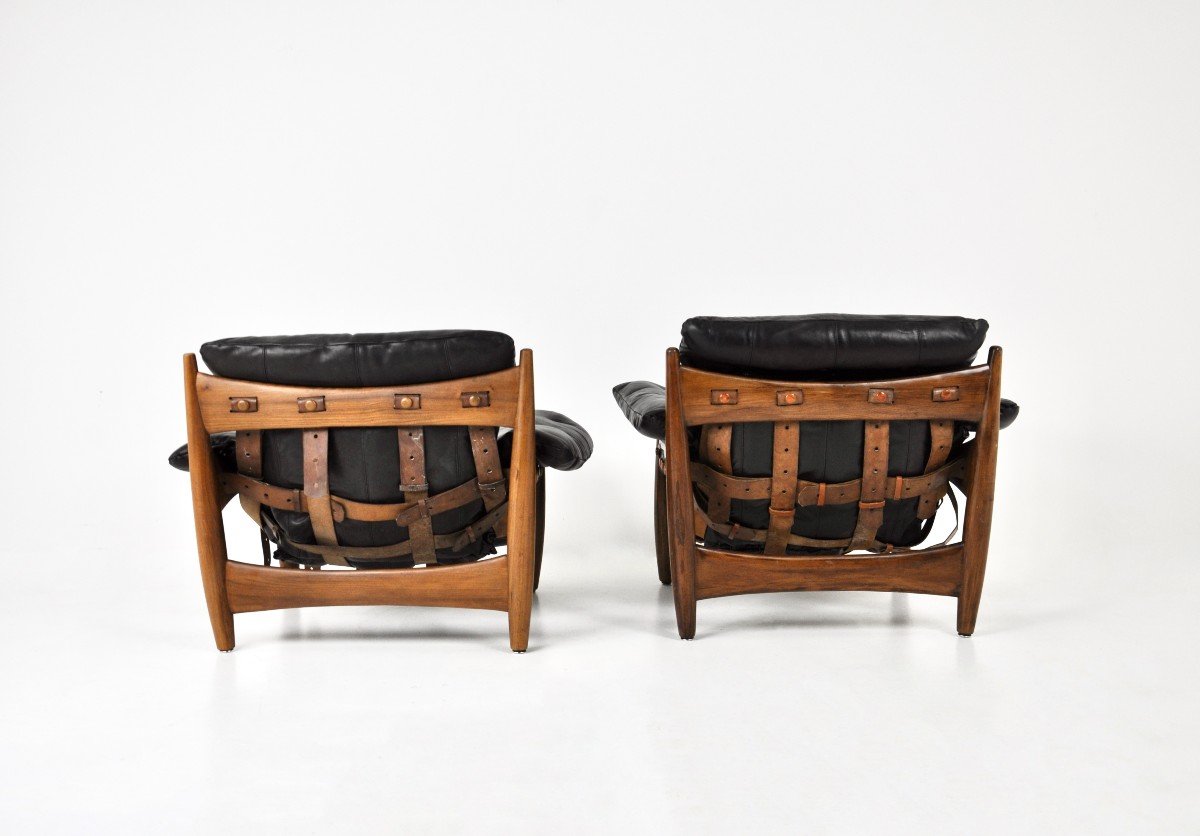 Ensemble De 2 Fauteuils « Sheriff » De Sergio Rodrigues Pour Isa Bergamo, 1960s-photo-3