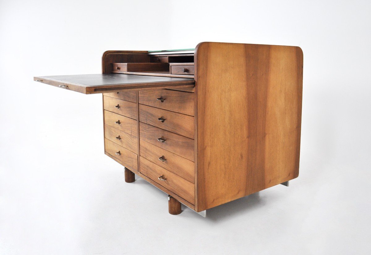 “804” Rolling Top Desk By Gianfranco Frattini For Bernini, 1960s-photo-2