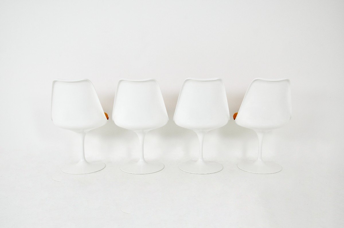 Set Of 4 Tulip Dining Chairs By Eero Saarinen For Knoll International, 1970s-photo-3