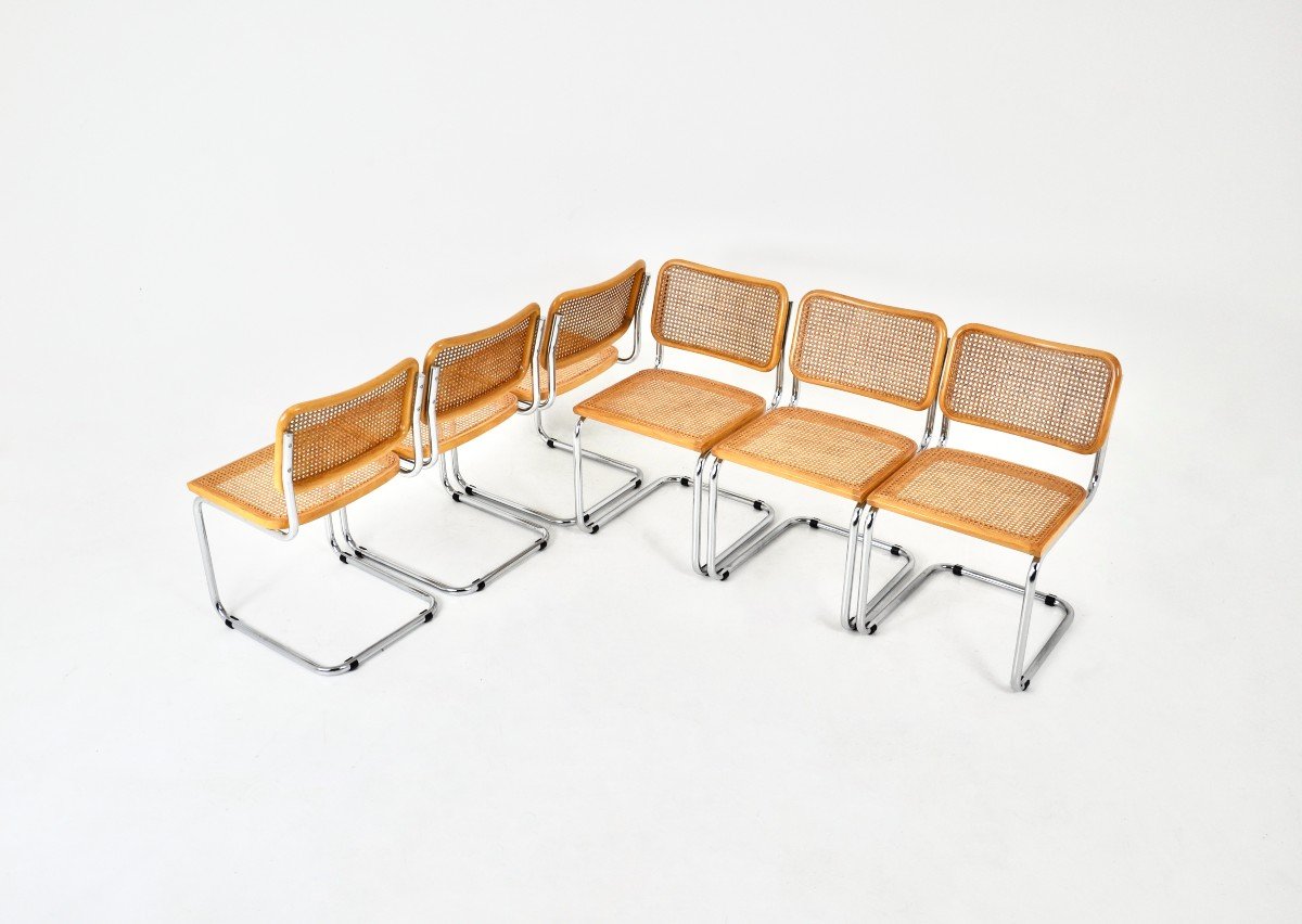 Ensemble De 6 Chaises De Salle à Manger Style B32 Par Marcel Breuer-photo-1