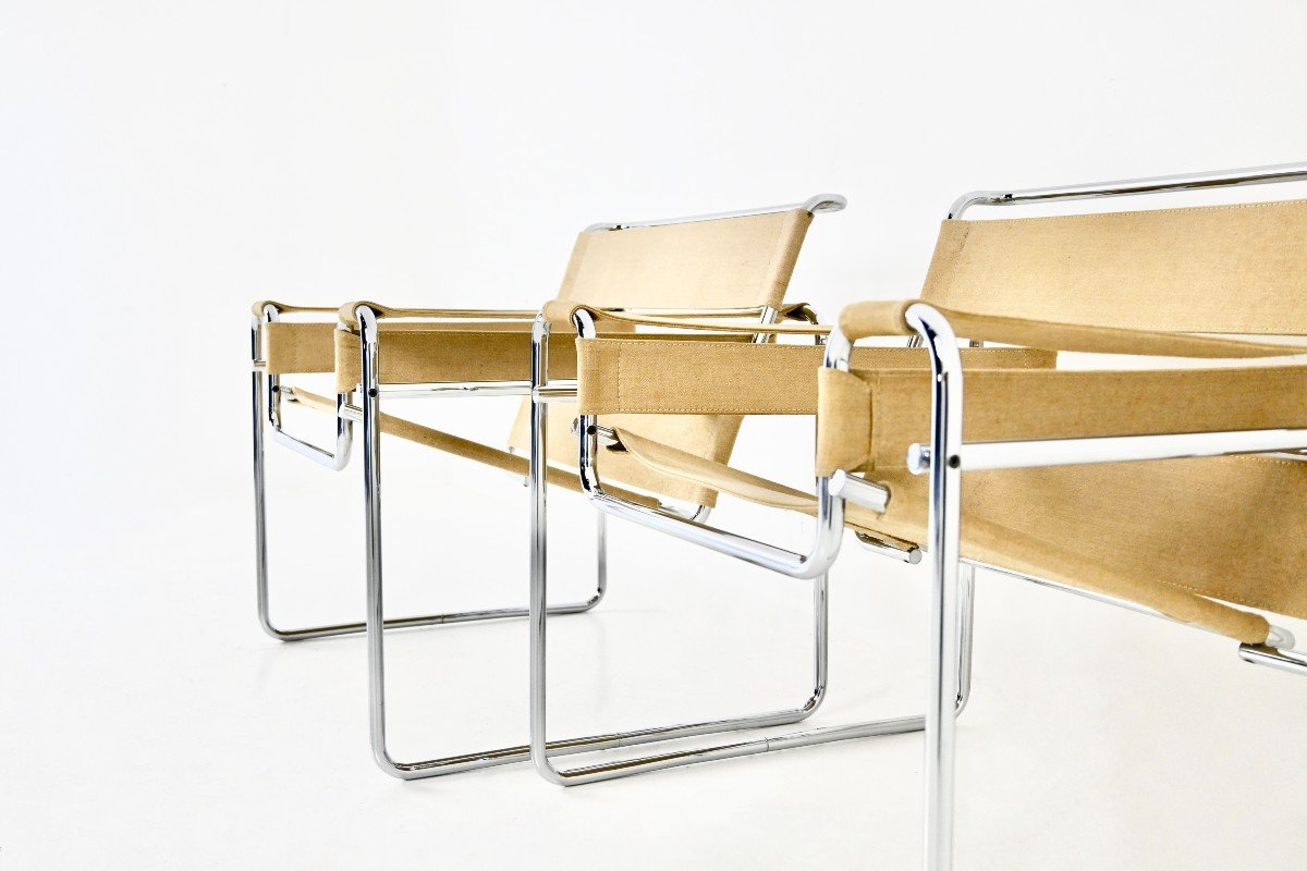 Paire De Fauteuils « Wassily » De Marcel Breuer Pour Gavina, 1970s-photo-3