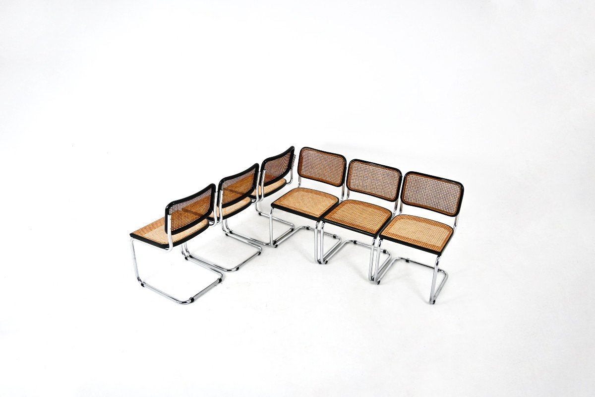 Set Of 6  Dining Chairs Style B32 By Marcel Breuer-photo-2