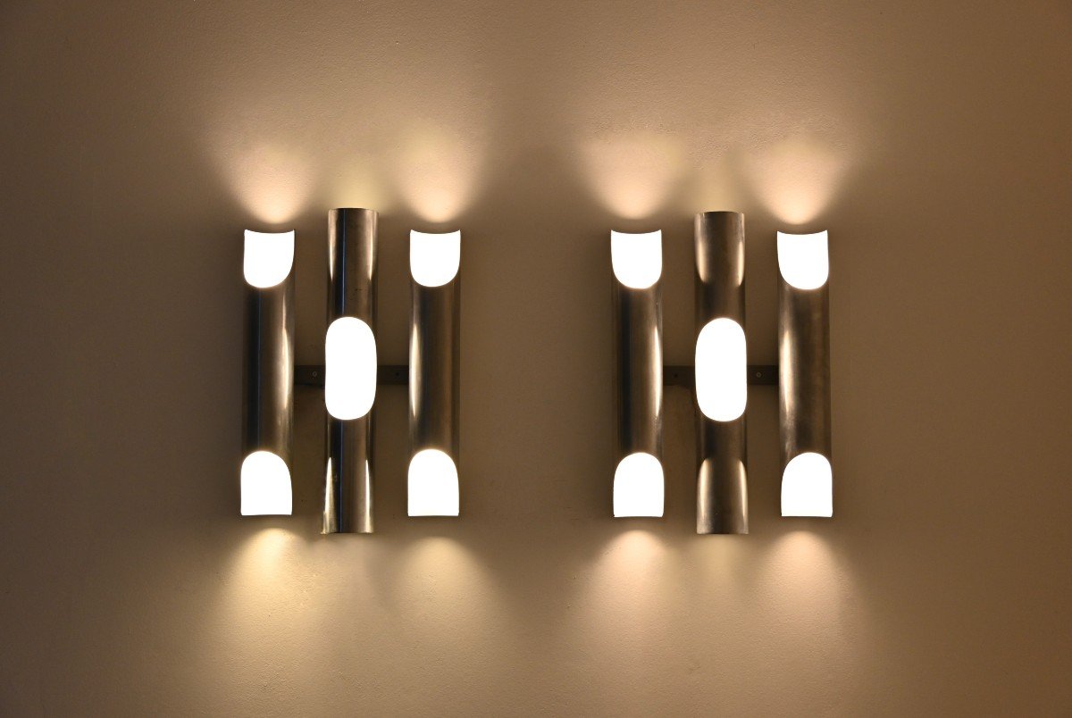 Pair Of Fuga Sconces By Maija Liisa Komulainen For Raak, 1970s-photo-4