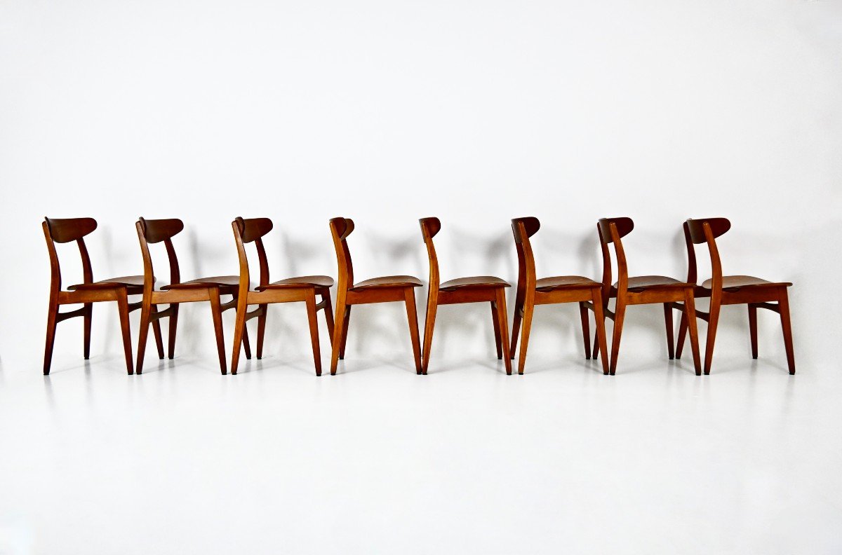 Ensemble De 8 Chaises « Ch30 » Par Hans J. Wegner Pour Carl Hansen & Son, 1950s-photo-2