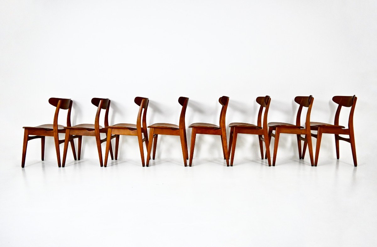 Ensemble De 8 Chaises « Ch30 » Par Hans J. Wegner Pour Carl Hansen & Son, 1950s-photo-3