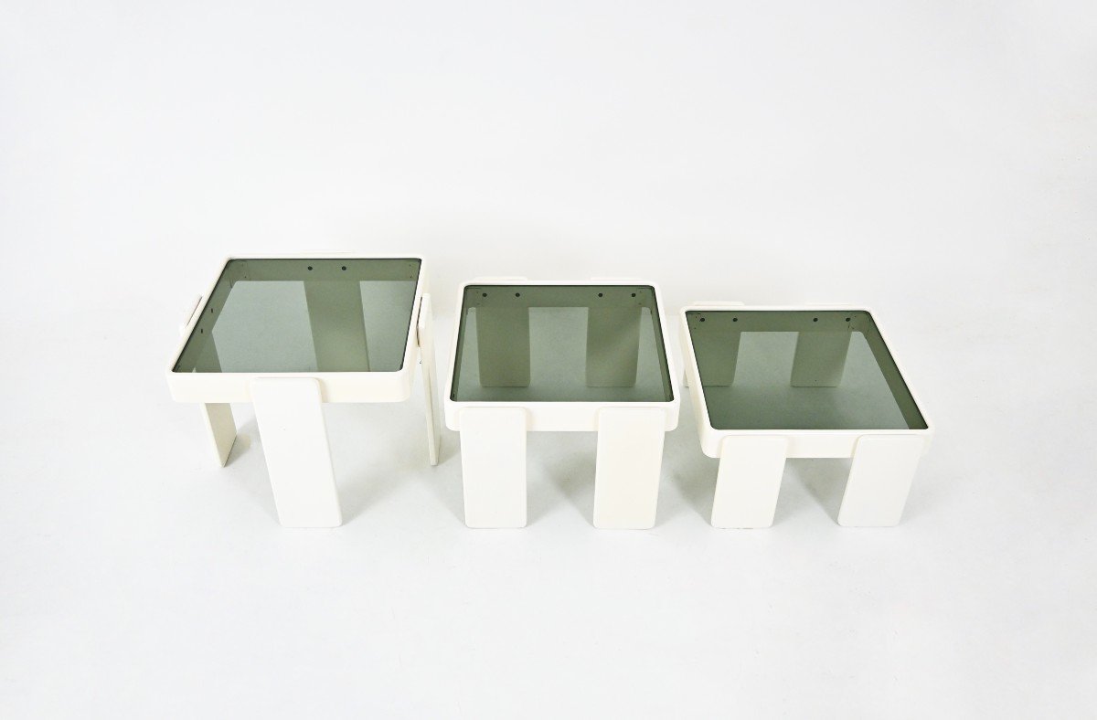 Ensemble De 3 Tables Gigognes Par Gianfranco Frattini Pour Cassina, 1960-photo-3