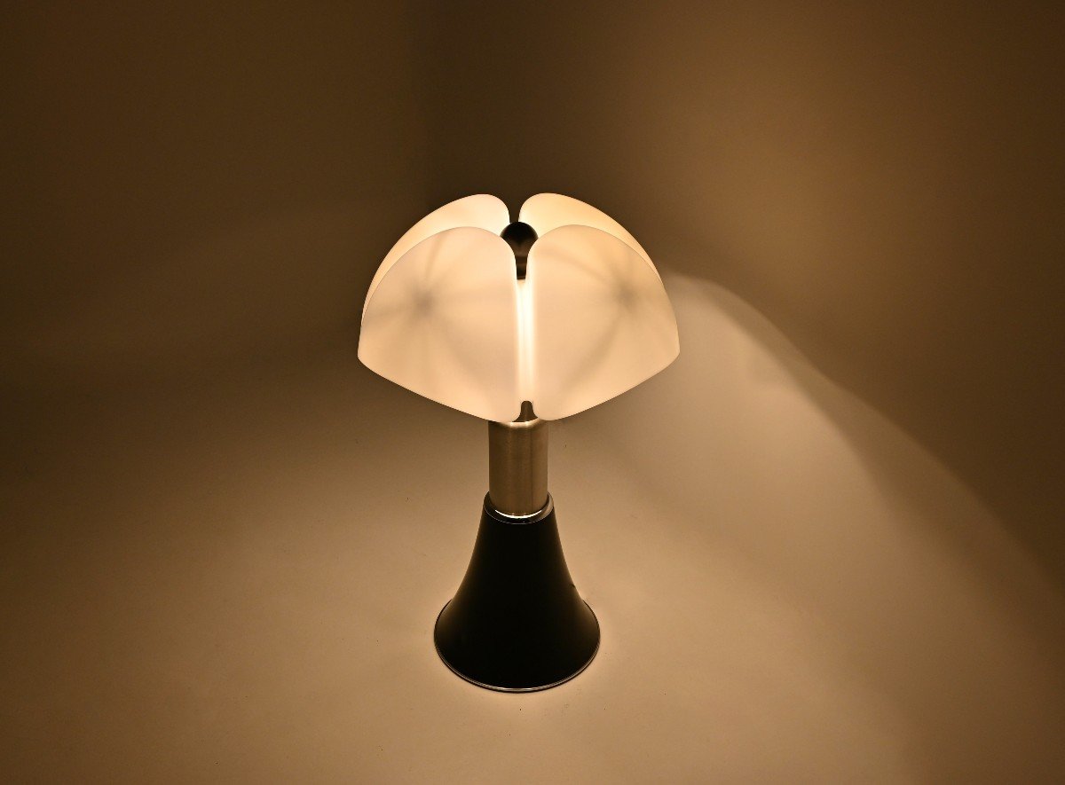 Lampe Pipistrello Noire De Gae Aulenti Pour Martinelli Luce, Années 1960-photo-4