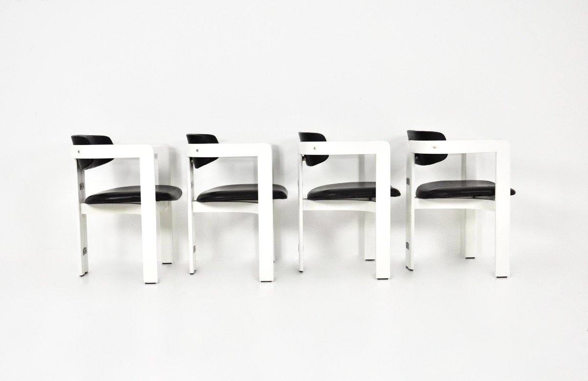 Set Of 4 'pamplona' Chairs By Augusto Savini For Pozzi, 1960s-photo-2