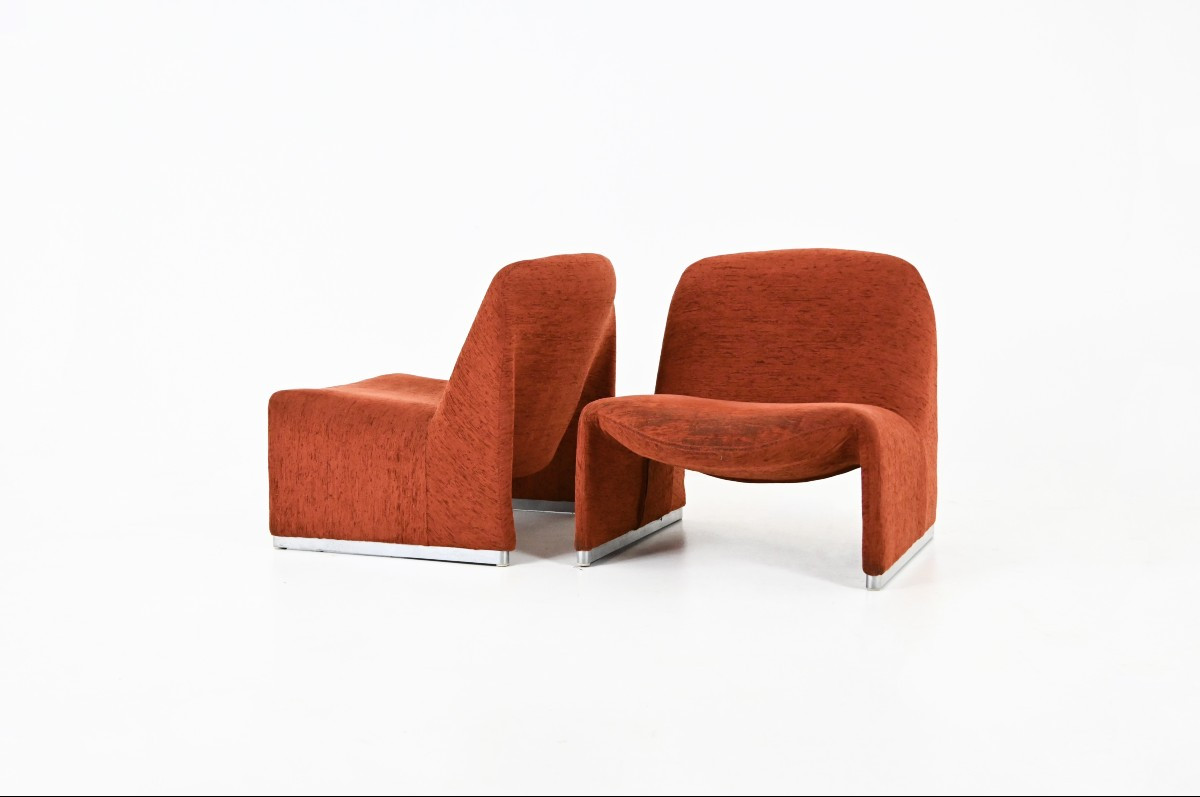 Set Of 2 Alky Armchairs By Giancarlo Piretti For Anonima Castelli, 1970s