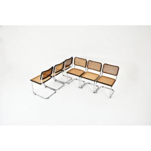 Ensemble De 6 Chaises De Salle à Manger Style B32 Par Marcel Breuer