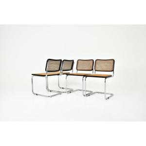 Ensemble De 4 Chaises De Salle à Manger Style B32 Par Marcel Breuer