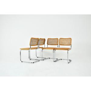 Ensemble De 4 Chaises Style B32 Par Marcel Breuer