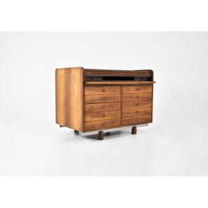 “804” Rolling Top Desk By Gianfranco Frattini For Bernini, 1960s