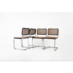 Set Of 4 B32 Style Dining Chairs By Marcel Breuer