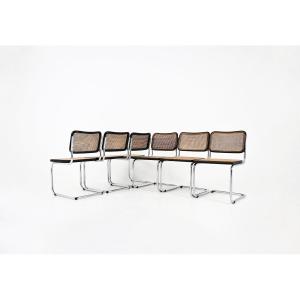 Set Of 6 B32 Style Dining Chairs By Marcel Breuer