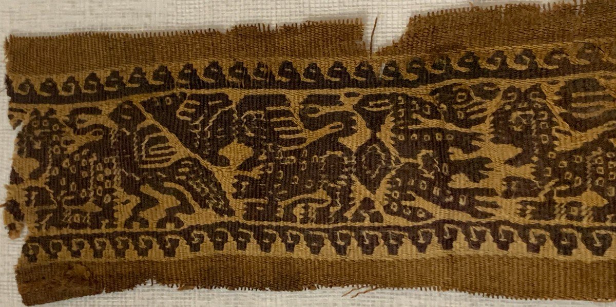 Superb Egyptian Coptic Textile  2nd - 5th Cty Ad,  Animals & Characters-photo-1