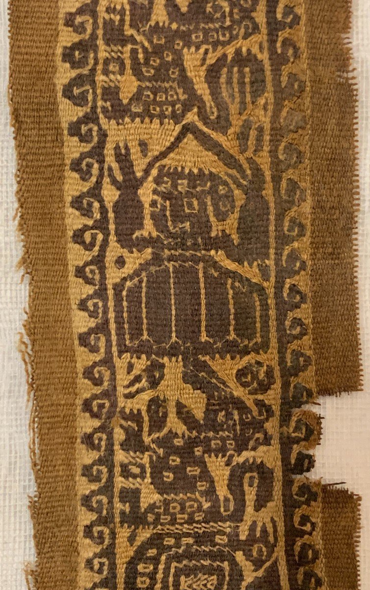 Superb Egyptian Coptic Textile  2nd - 5th Cty Ad,  Animals & Characters-photo-3