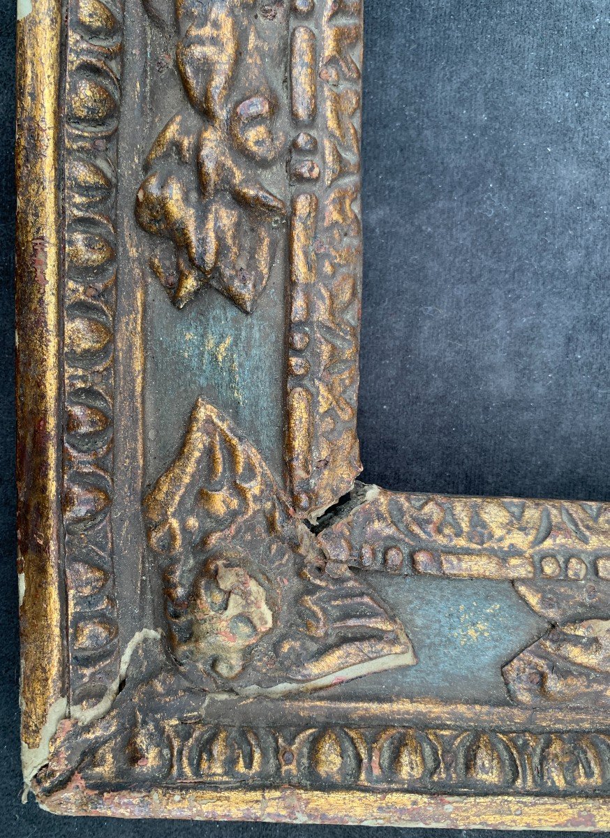 Italy 17th Century Rare And Curiosity Frame In Cartapesta / Papier Mâché, -photo-2