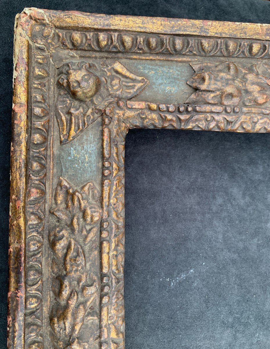 Italy 17th Century Rare And Curiosity Frame In Cartapesta / Papier Mâché, -photo-5