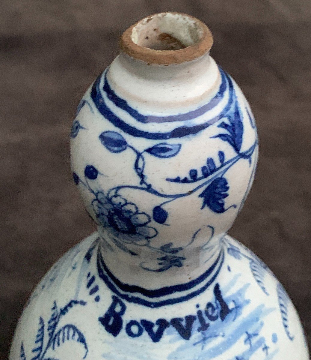 Moulins 1756 Patronymic Colloquint Gourd With Chinese & Architectural Decoration-photo-4