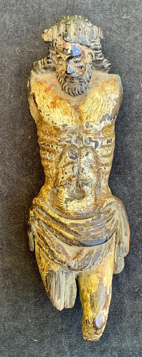 Late 15th Cty Painted Wooden Carved Corpus Christi, Germany ?-photo-4