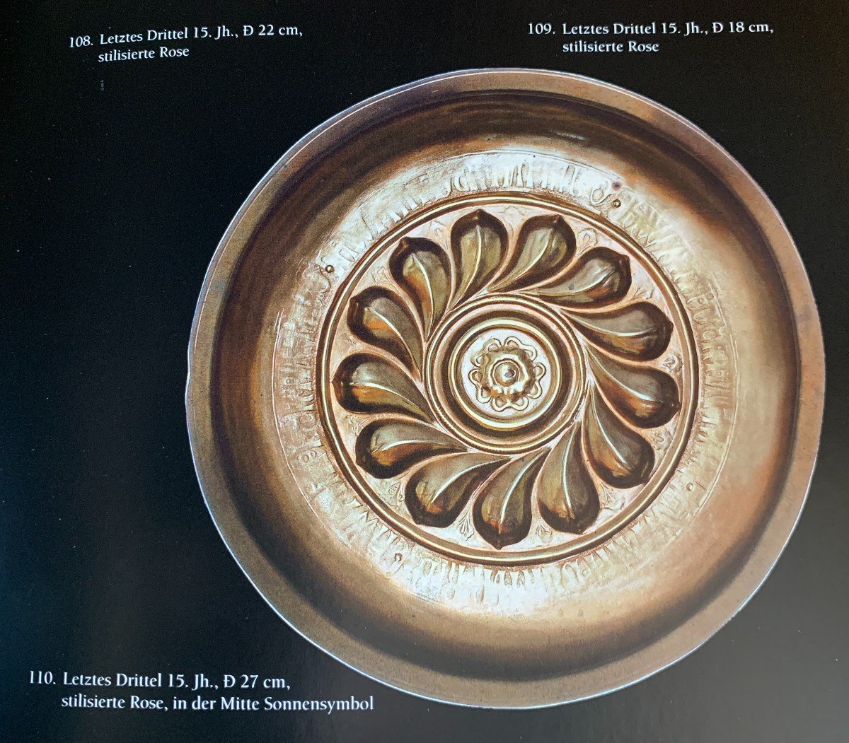 Nurnberg 15th Cty Brass Alms Basin, With Umbilicus Radiant Design-photo-6