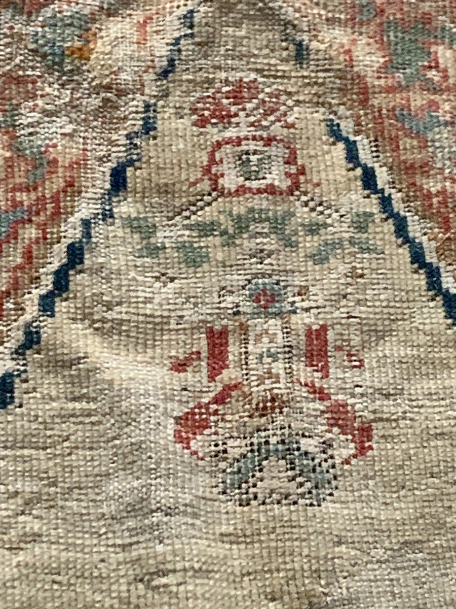 Vers 1840, superbe tapis de prière GHIORDES, Anatolye Turquie-photo-3