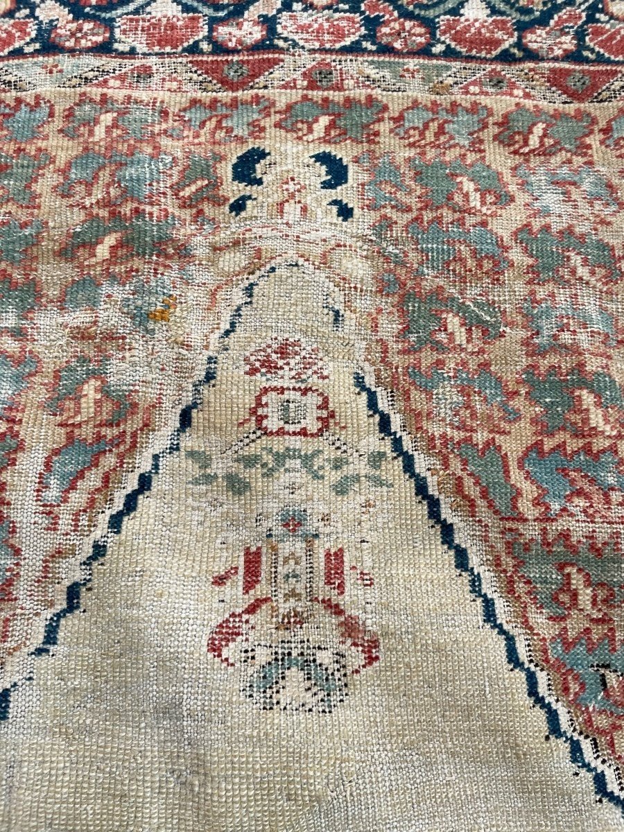 Vers 1840, superbe tapis de prière GHIORDES, Anatolye Turquie-photo-3