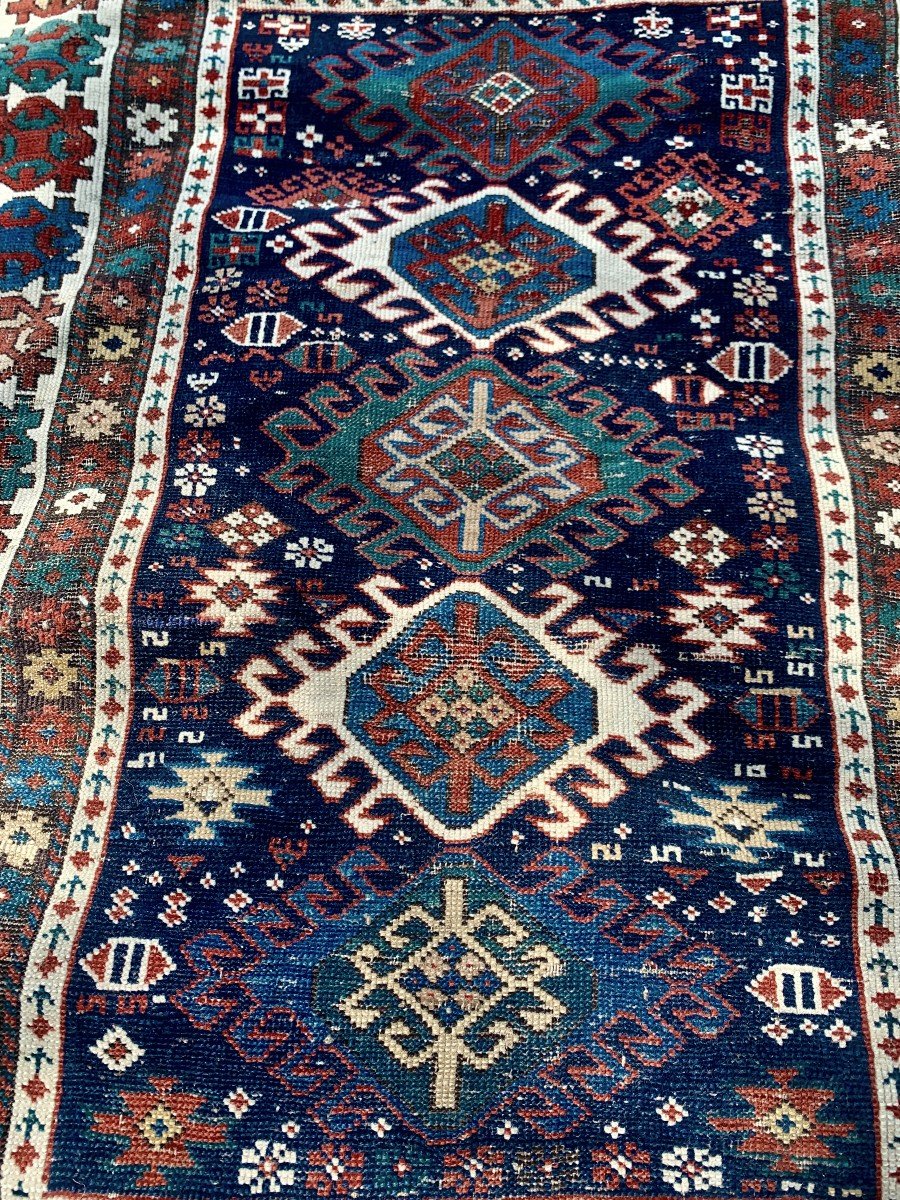 Around 1860, Very Nice Antique Kuba Shirvan Carpet, North West Azerbaijan-photo-3