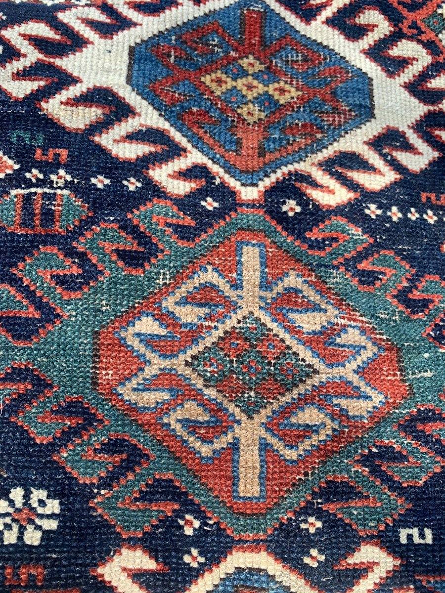 Around 1860, Very Nice Antique Kuba Shirvan Carpet, North West Azerbaijan-photo-2