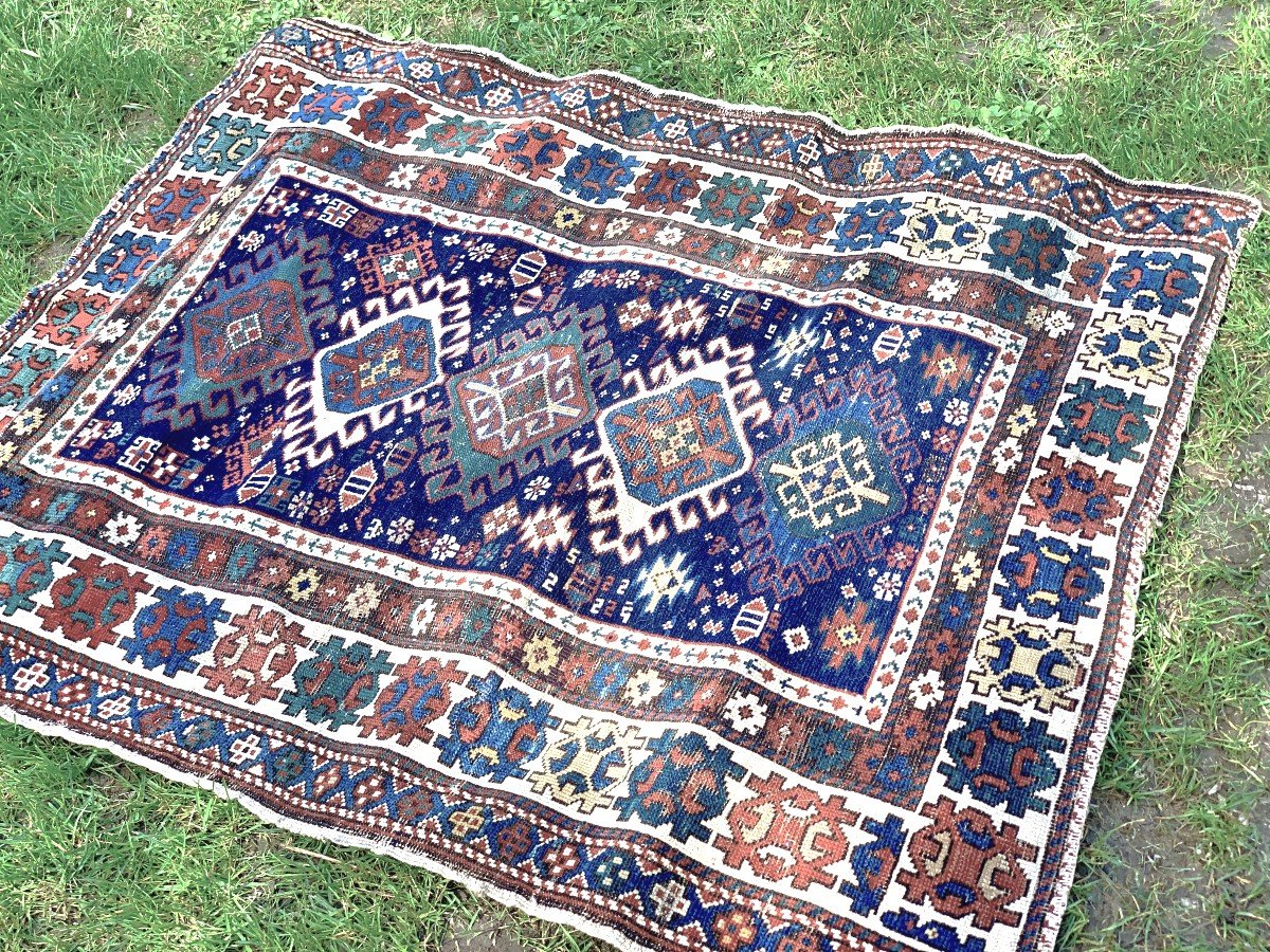 Around 1860, Very Nice Antique Kuba Shirvan Carpet, North West Azerbaijan-photo-1