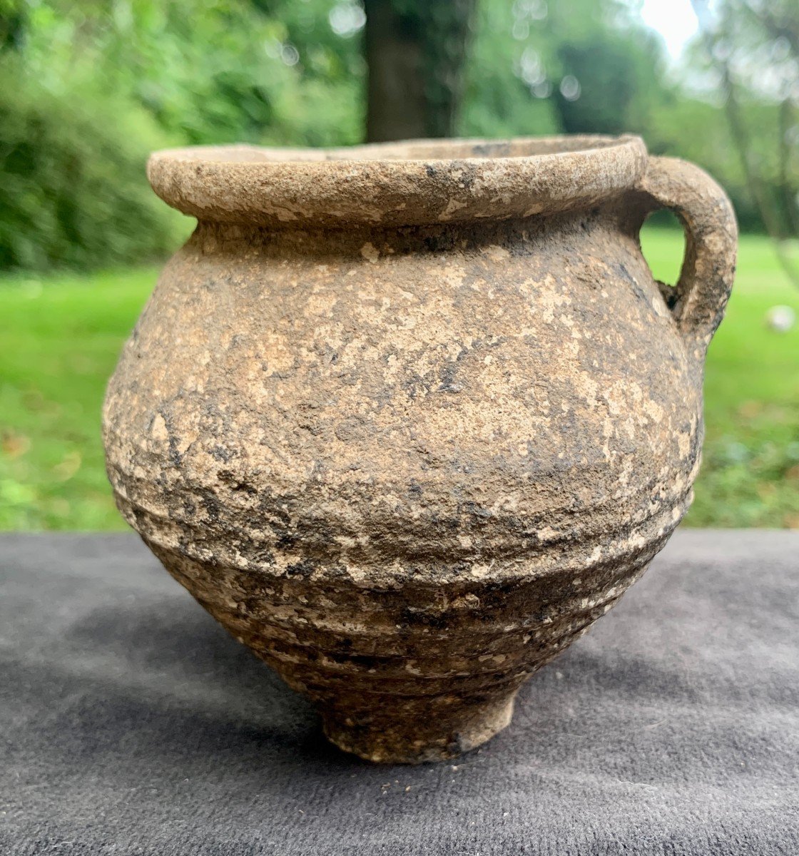 Archeo Roman Or Gallo Roman Terracotta Small Pitcher & Cup -photo-8