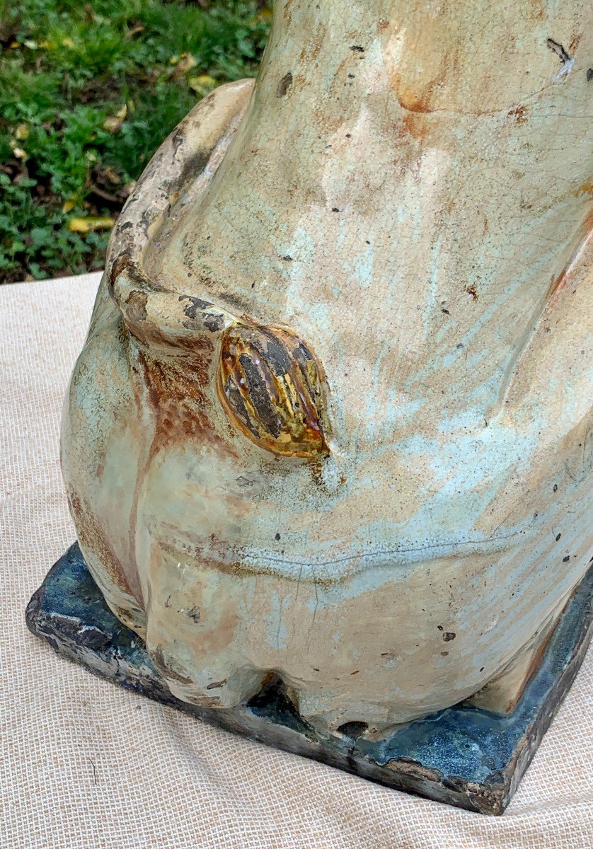 Circa 1730/1740, Very Large & Hugh Ceramic Lion From Rouen-photo-7