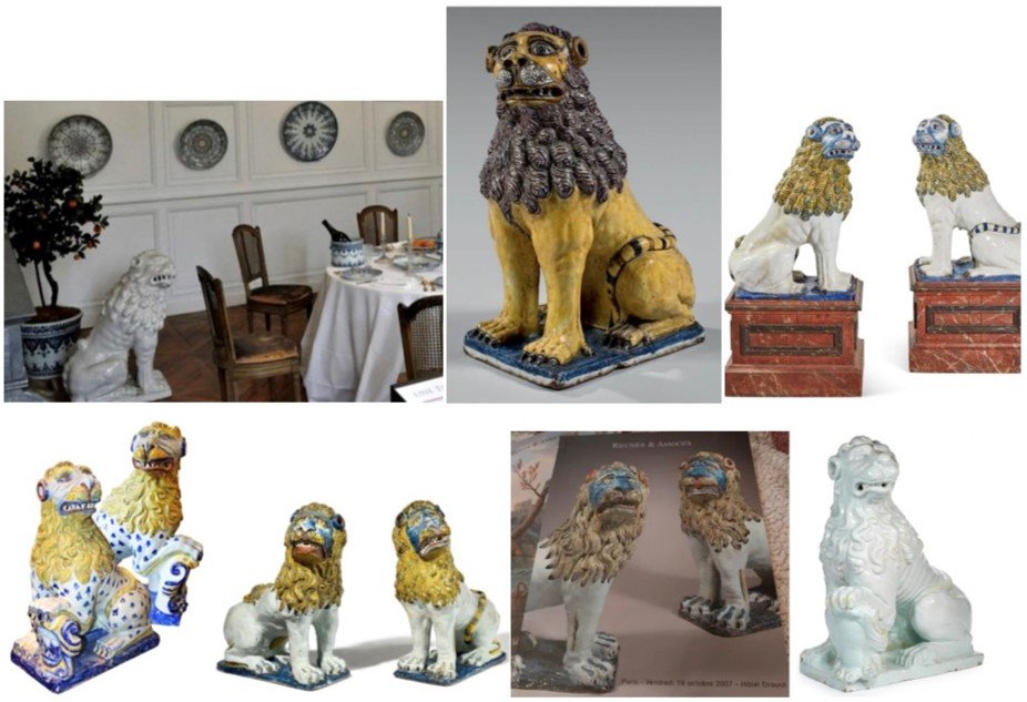 Circa 1730/1740, Very Large & Hugh Ceramic Lion From Rouen-photo-8