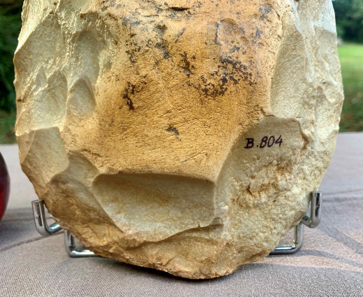 PREHISTOIRE Large biface silex taillé circa 300 000 ans, Dordogne ?-photo-3