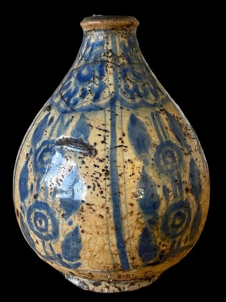 Persia,  Early Qajar Period / Late 18th Cty Ceramic Huka Base-photo-8