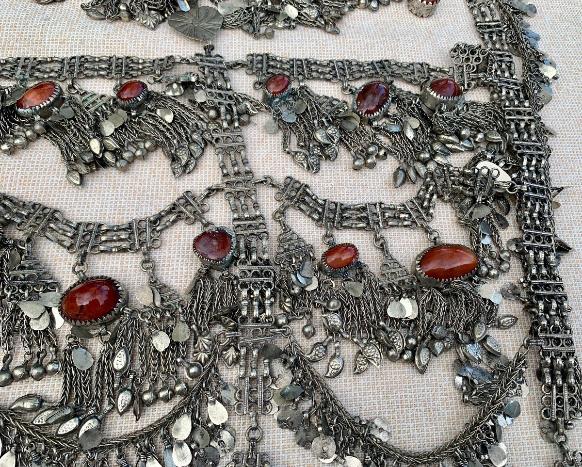 Collier parure éthnique art tribale Kuchi, Afghanistan ou Pakistan-photo-1