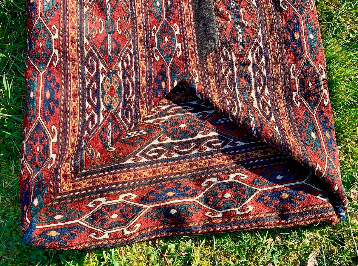 Sac / berceau kilim MAFFRASH Caucase milieu XIXe s-photo-4