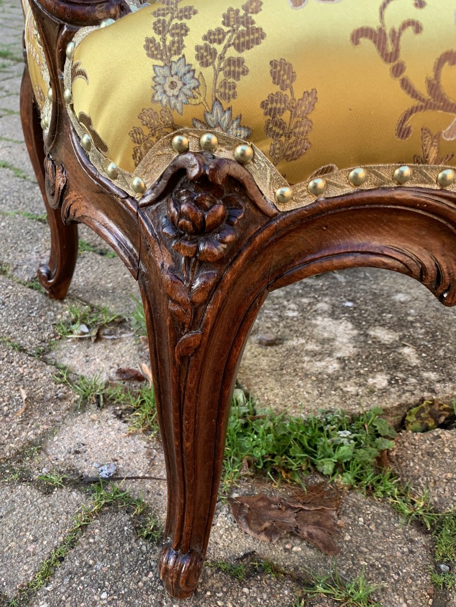 XVIIth Cty, Pair Of Very Large Louis XV Armchairs Attributed To Nicolas Heurtault-photo-1