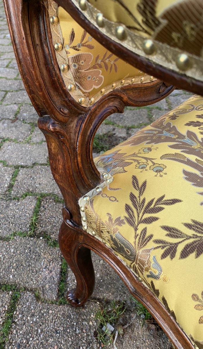 XVIIth Cty, Pair Of Very Large Louis XV Armchairs Attributed To Nicolas Heurtault-photo-5