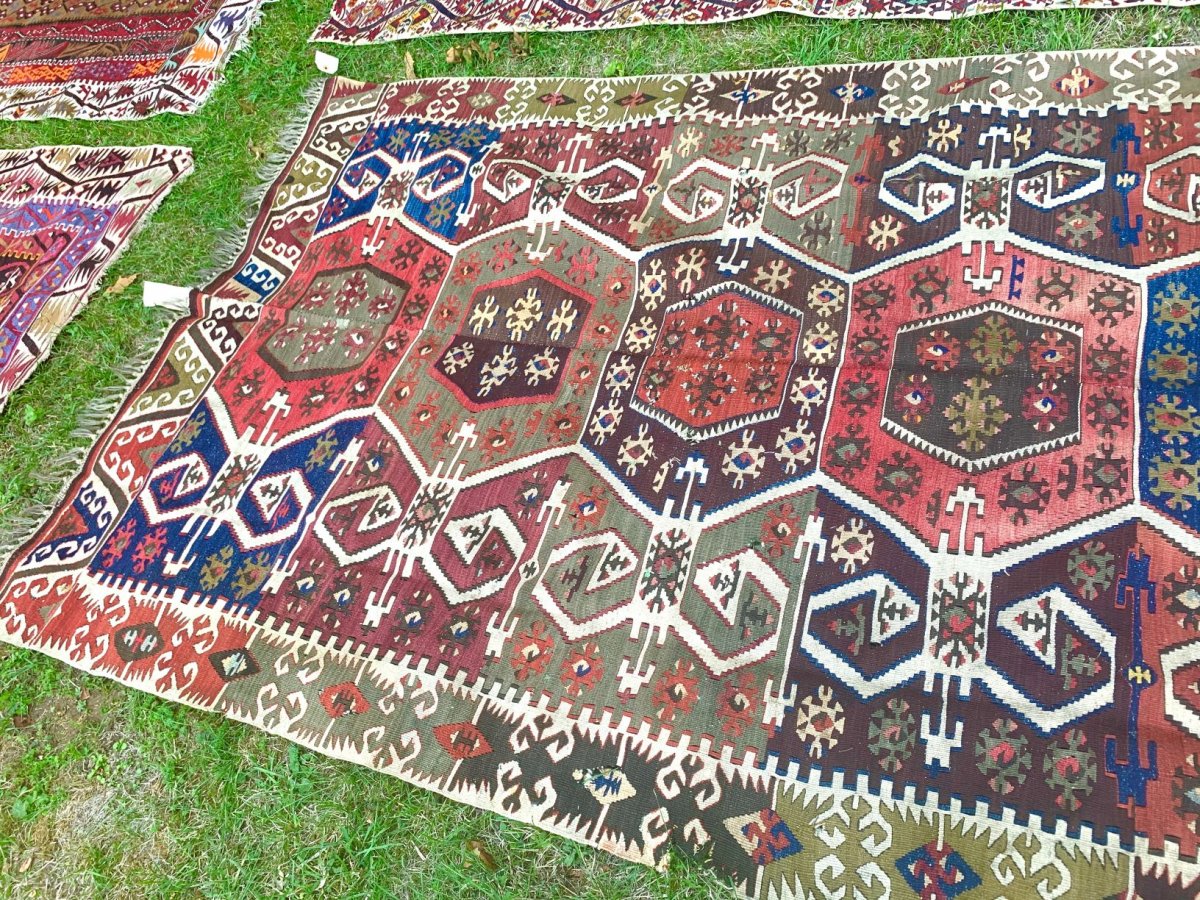 Très grand kilim Anatolie 2nde moitié  du XIXe s-photo-3